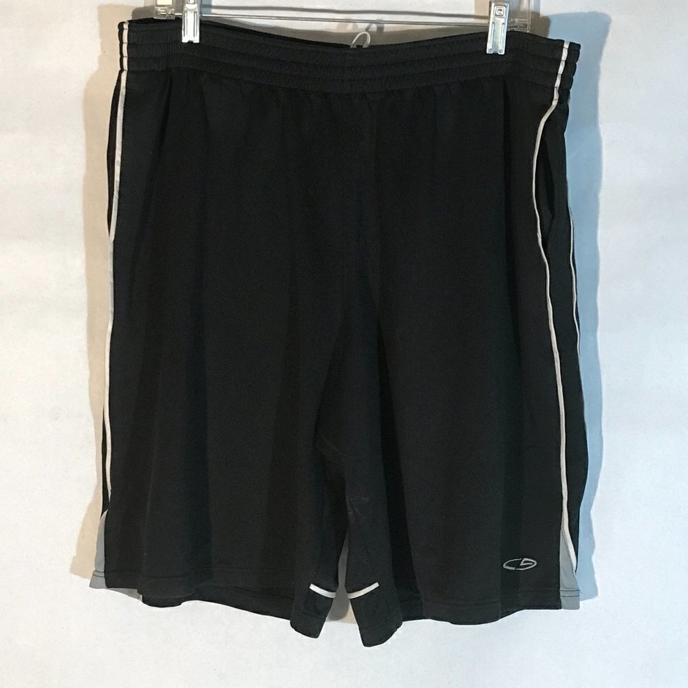 Vintage CHAMPION Large Athletic Black Basketball Shorts